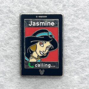 🔮 5/$25 Disney Princess Phone Aladdin Jasmine‎ Calling Pin